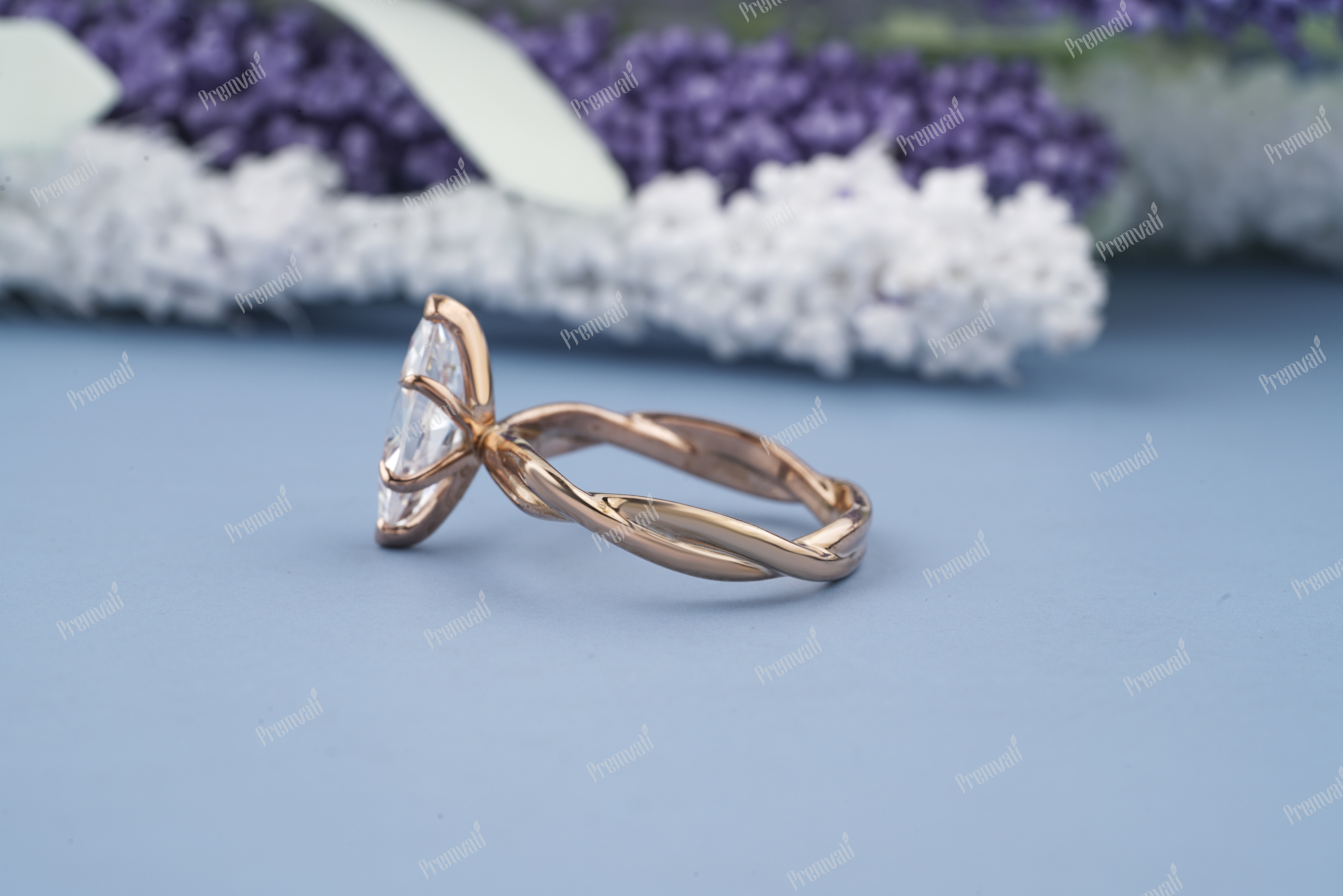 Silver Moissanite Ring Diamond Clarity: Vvs1