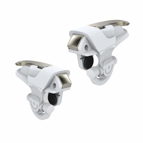 M9 Mobile Gaming Trigger for PUBG - ABS + Metal Body, Ivory White | Flexible Installation, No Obstruction of Screen, Enhanced Game Sensitivity