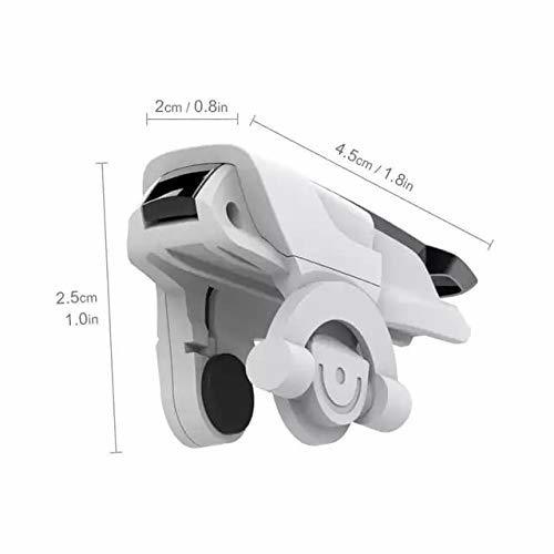 M9 Mobile Gaming Trigger For Pubg - Abs + Metal Body, Ivory White | Flexible Installation, No Obstruction Of Screen, Enhanced Game Sensitivity