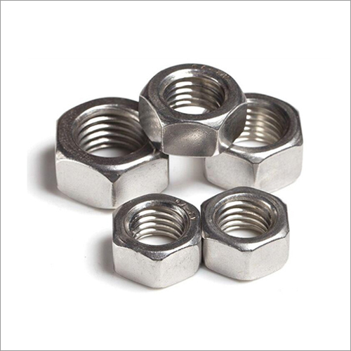Stainless Steel Hex Nuts - Stainless Steel, Size As Required, Silver | Fine Finishing, Rust Proof, Sturdy, Polished Surface For Industrial Use