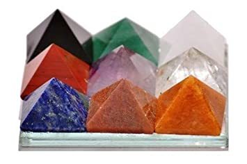 Engraved Gemstone Pyramid - 30mm Jade, Natural, Aa Grade | Chakra Stones Set, Reiki Symbols, Feng Shui Home Decoration, Eco-friendly Gift