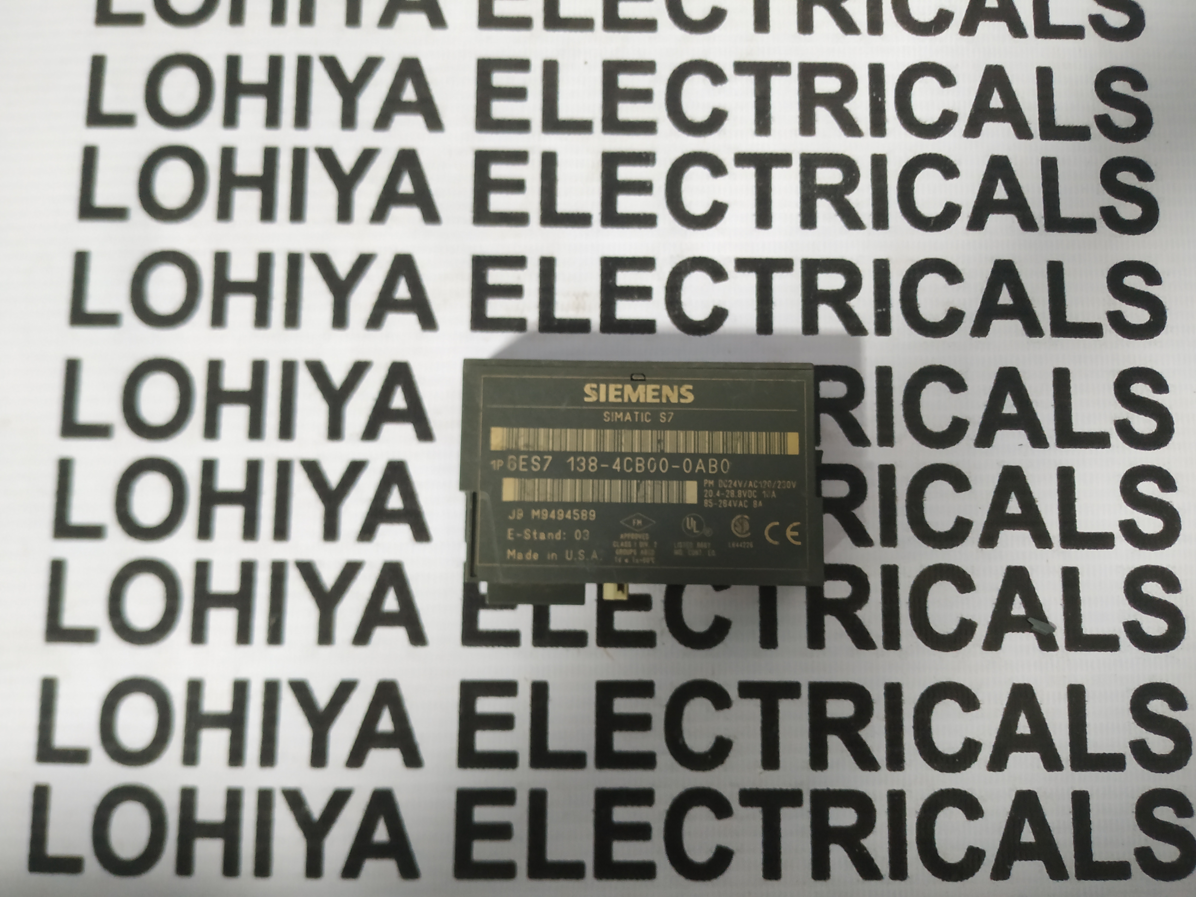 Siemens Et-200s 6es7 138-4cb00-0ab0 Power Module