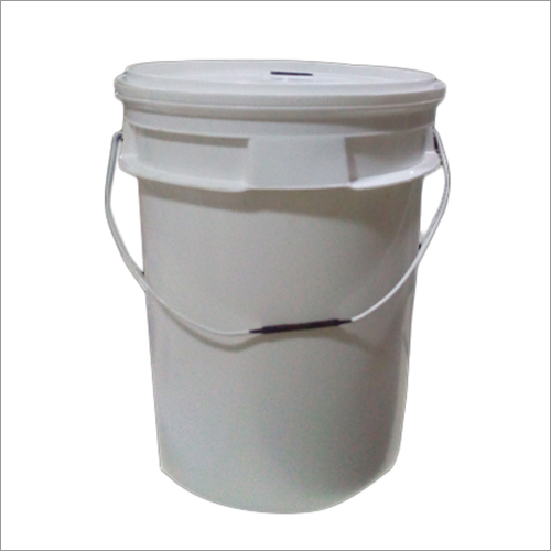 20Ltr Oil Container - Polypropylene, 380mm Height x 285mm Top Dia | Round Shape, Leak Proof, White and Silver Finish