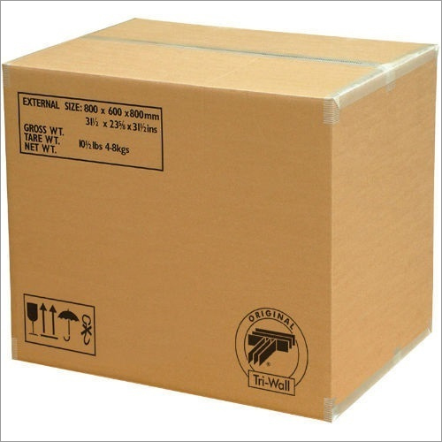 Printed Corrugated Boxes - Non-Edible Material, 12 x 12 x 12 Inch, Brown, 3 Ply to 7 Ply Grade | Square, Round, and Rectangular Shapes, Recyclable