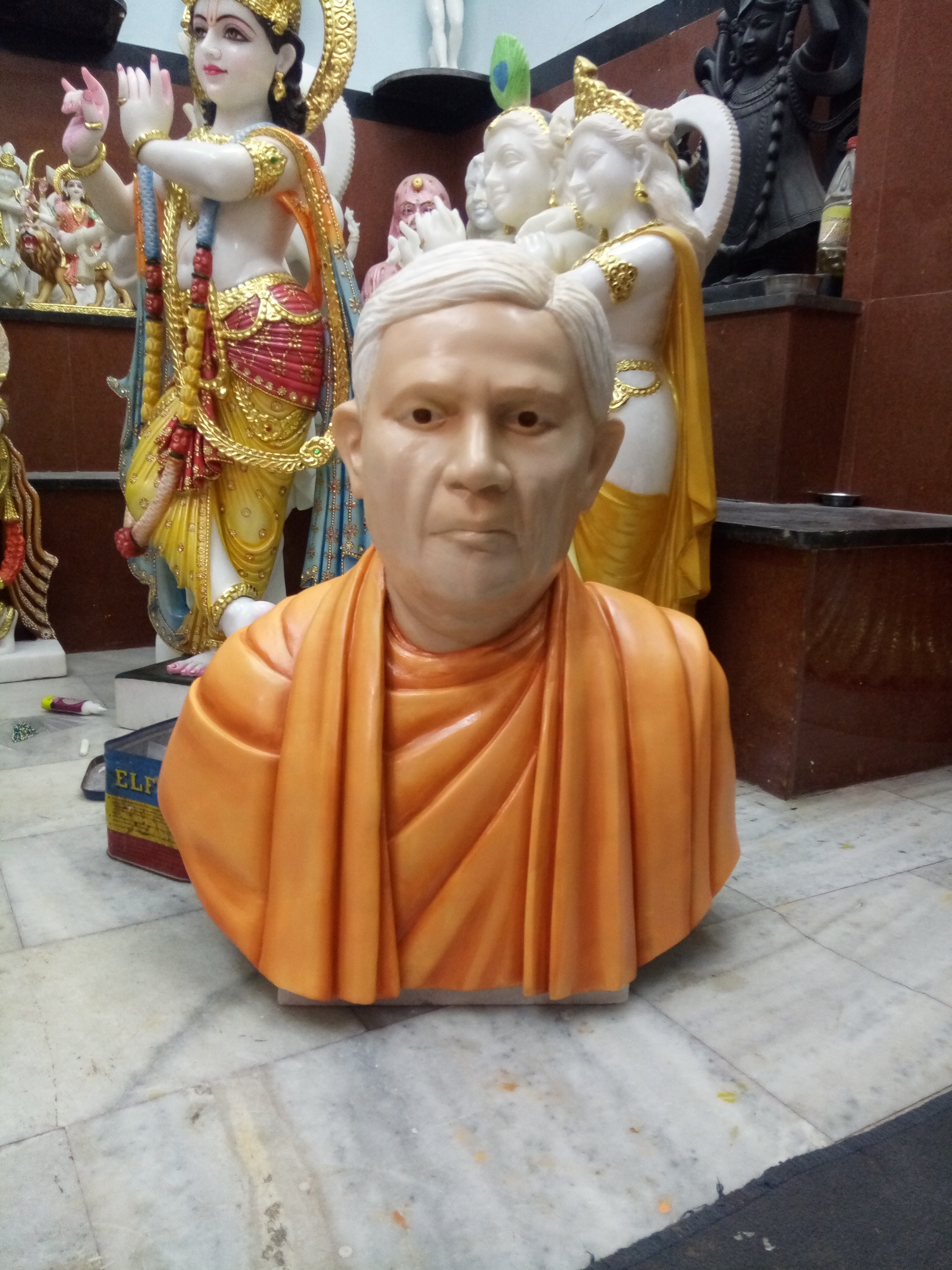 Sculpture Marble Multicolor Bust Statues