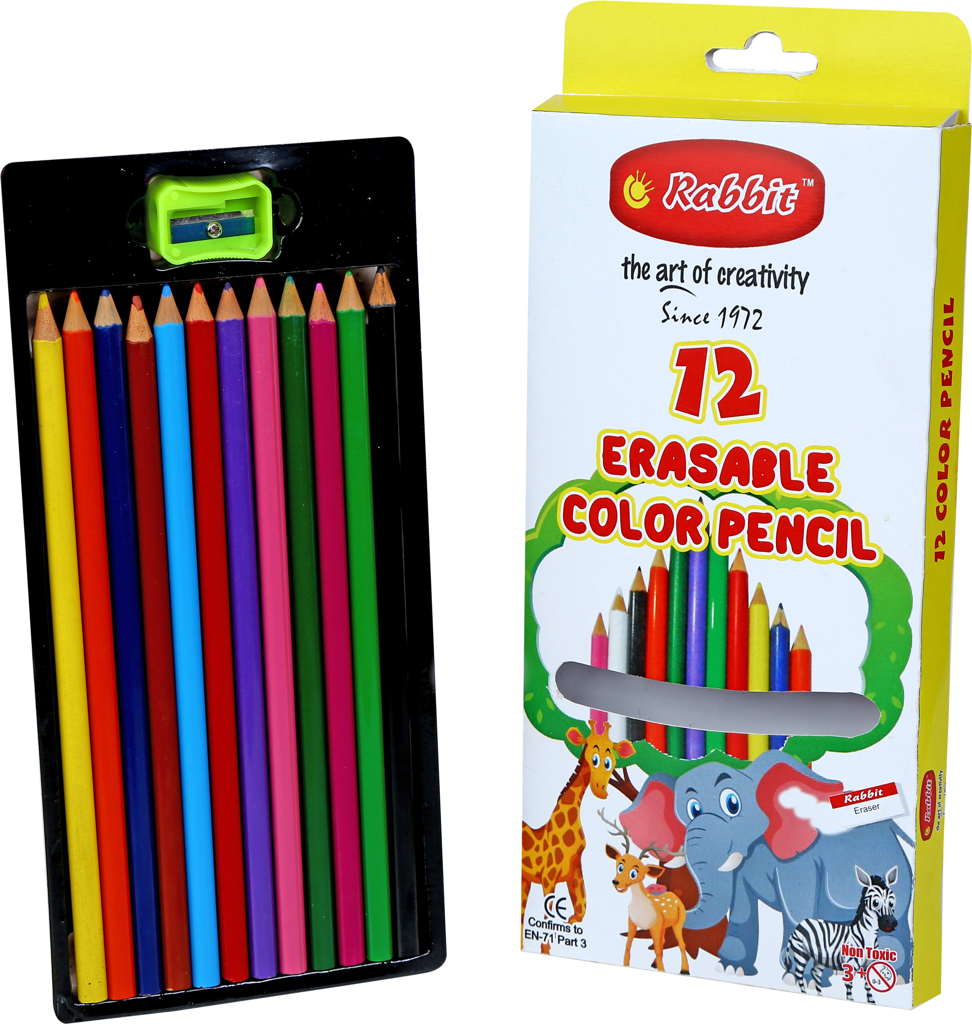 12 Erasable Color Pencil Fs