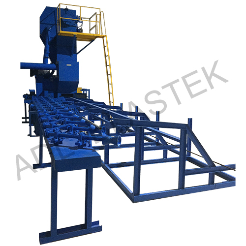 Dark Blue Diabola Conveyor Shot Blasting Machine