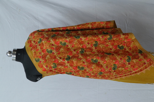 मस्टर्ड वूलन स्टोल