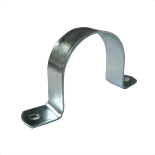 Silver GI Saddle Clamp - Galvanized Iron, U Shape Pipe Fitting | Durable Metal Design for Reliable Fixing and Secure Connections