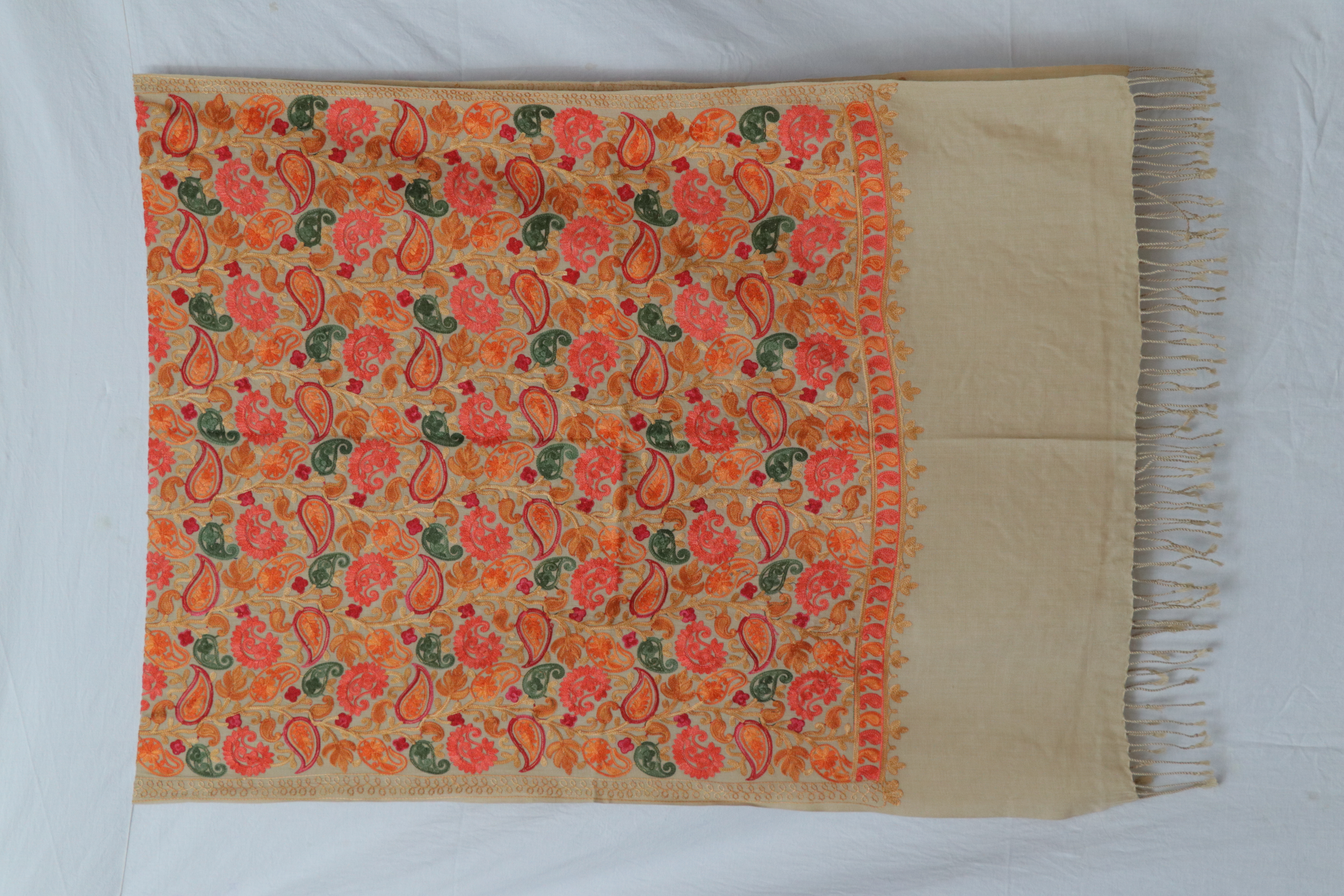 Beige Woolen Stole