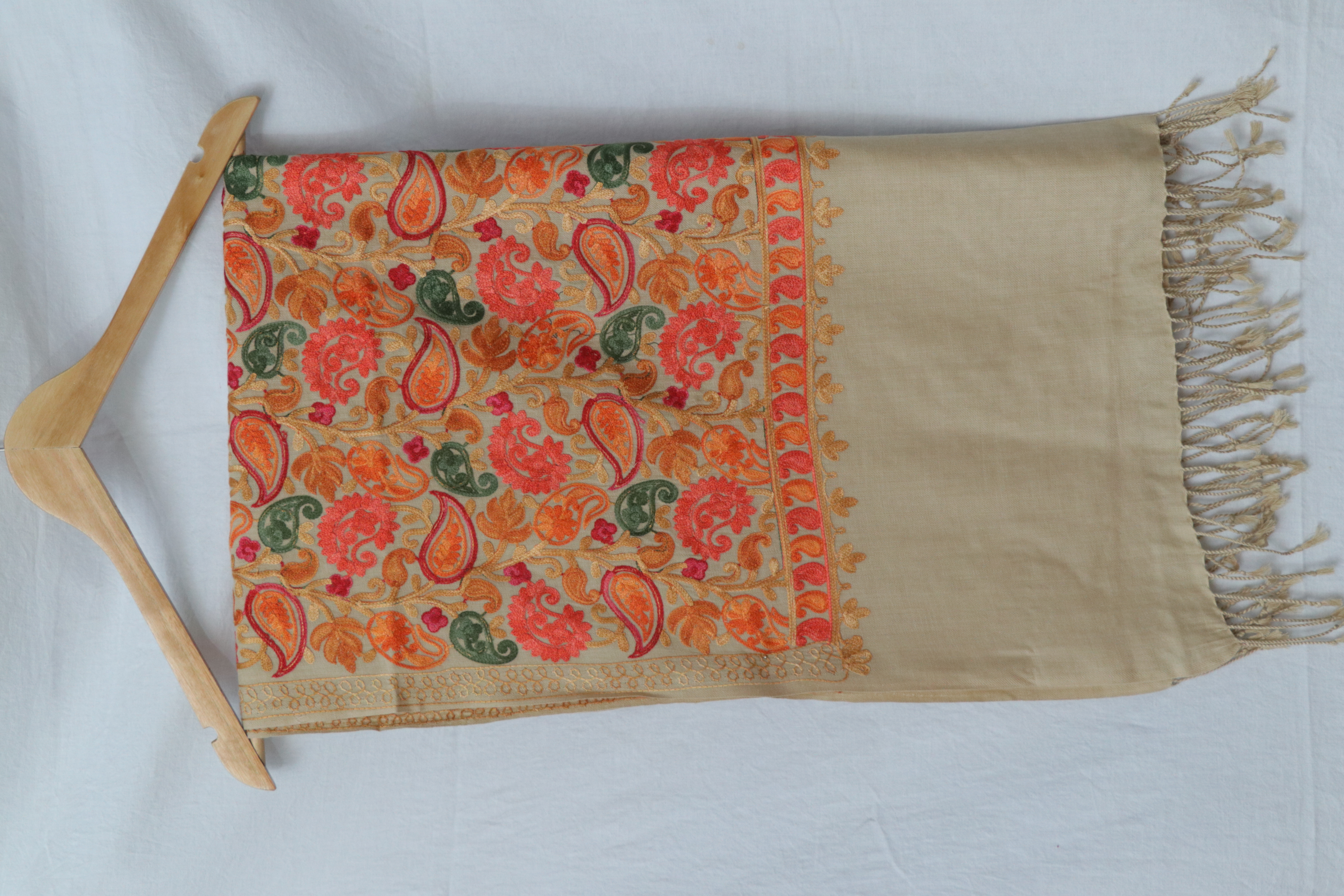 Beige Woolen Stole