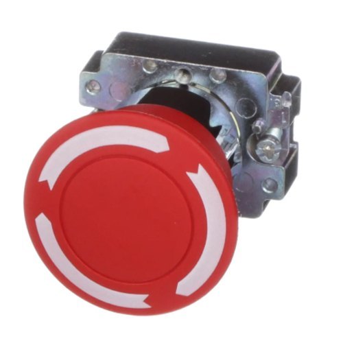 Control Panel Emergency Stop - 25x10 mm, Red/Black Color | 415 Volt Output, 1 kWh Energy Consumption, IP55 Protection Level