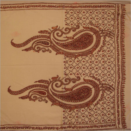 सुई कढ़ाई वाली ऊनी शॉल