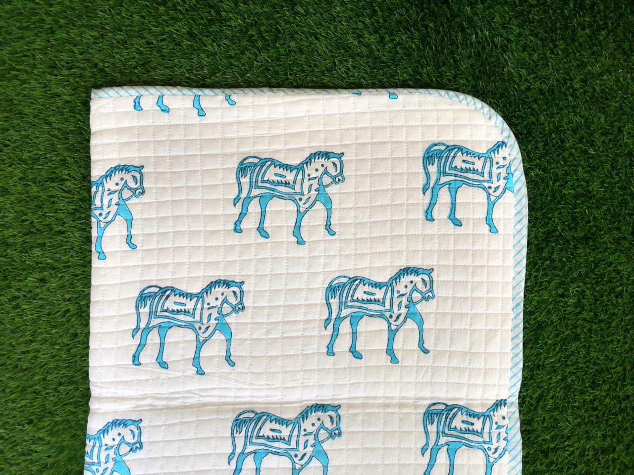 Handmade Block Printed Baby Quilts Age Group: Children