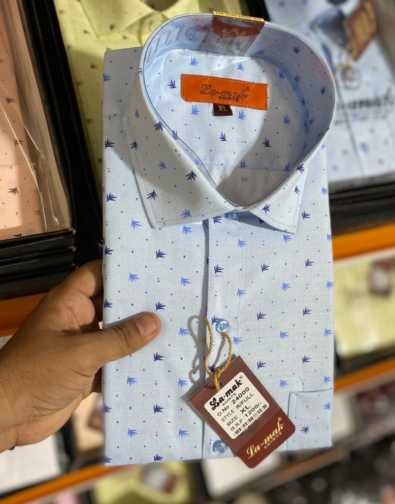 Mens Casual Dotted Printed Shirts - Cotton Fabric, M L Xl Xxl Sizes, Classic Collar, 10 Color Options, Full Sleeves, Washable, Beaded Closure