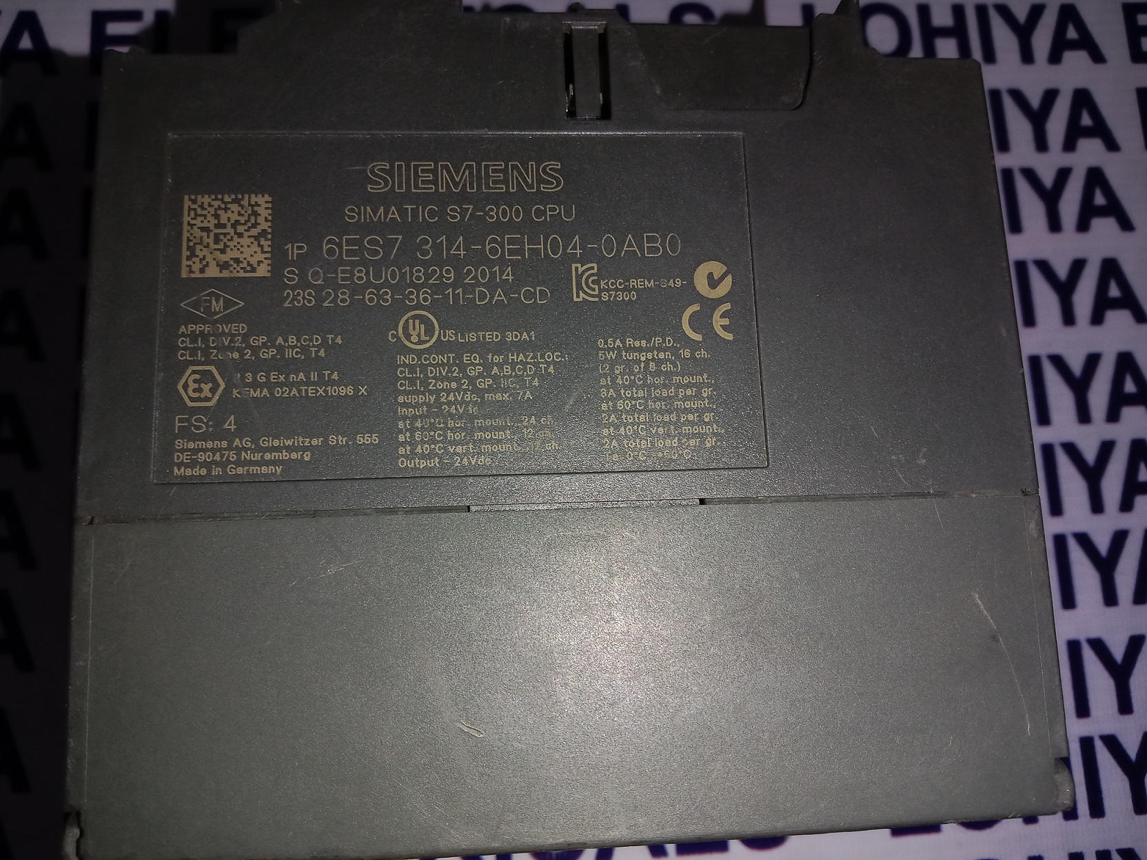 Siemens Cpu Module 6es7 314-6eh04-0ba0