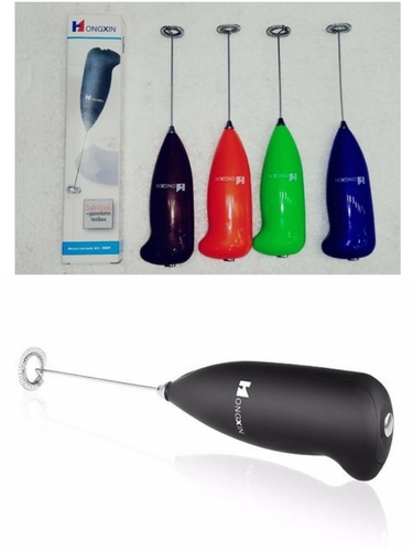 Electric Handheld Milk Frother - Stainless Steel & Plastic, 1.5V Battery Powered | Quick 20-30 Seconds Egg Beating, Ideal for Frothing Coffee, Milk, Yogurt, and Protein Shakes