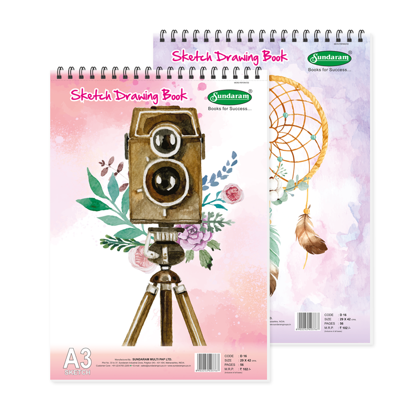Sketch Drawing Book - A3 56 Pages Wiro