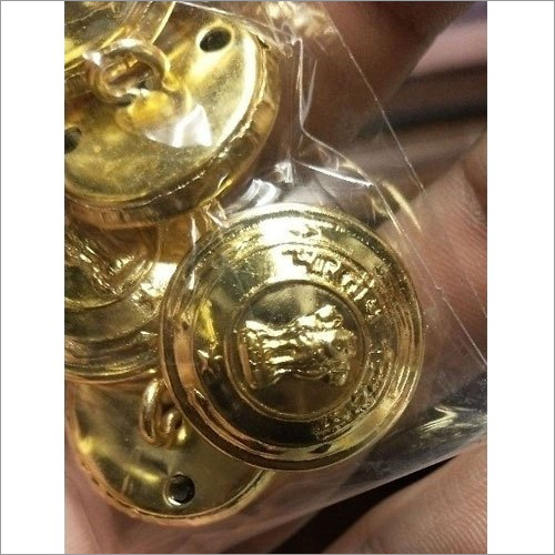 Navy Gold Plated Brass Buttons - 2 Inch Size Premium Brass Material With Textured Finish