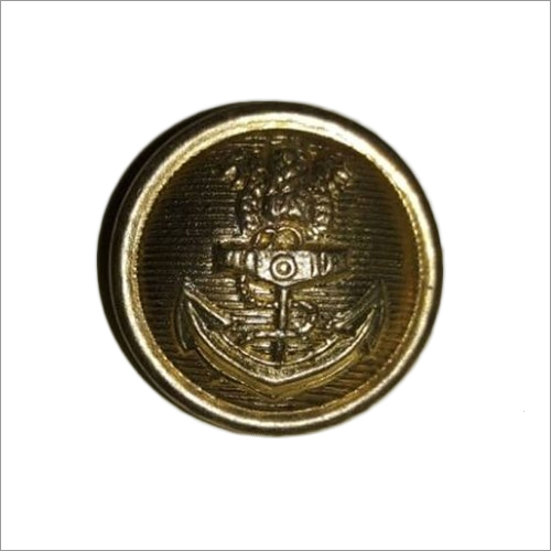 Navy Gold Plated Brass Buttons - 2 Inch Size Premium Brass Material With Textured Finish