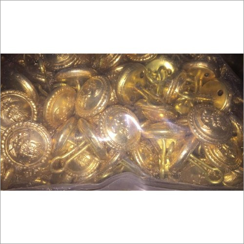 Navy Gold Plated Brass Buttons - 2 Inch Size Premium Brass Material With Textured Finish