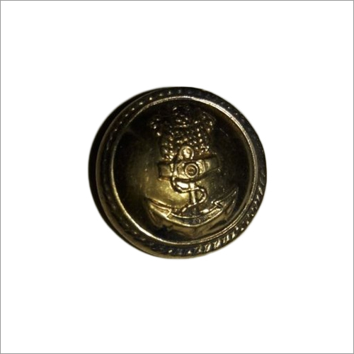 Navy Gold Plated Brass Buttons - 2 Inch Size Premium Brass Material With Textured Finish