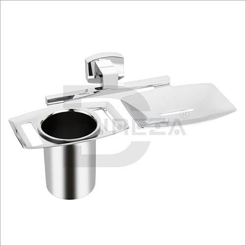 टंबलर होल्डर के साथ साबुन डिश