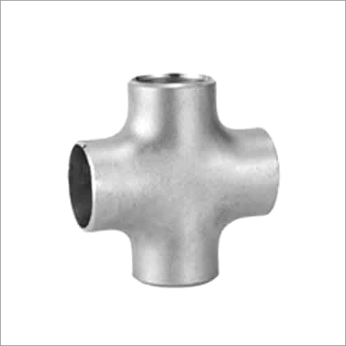 Butt Weld Cross - Stainless Steel, Silver Color, Welding Connection for Pipe Intersections and Flow Control