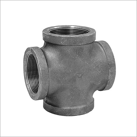Pipe Cross - Mild Steel, Inlet and Multiple Outlet Design for Versatile Fluid Junctions