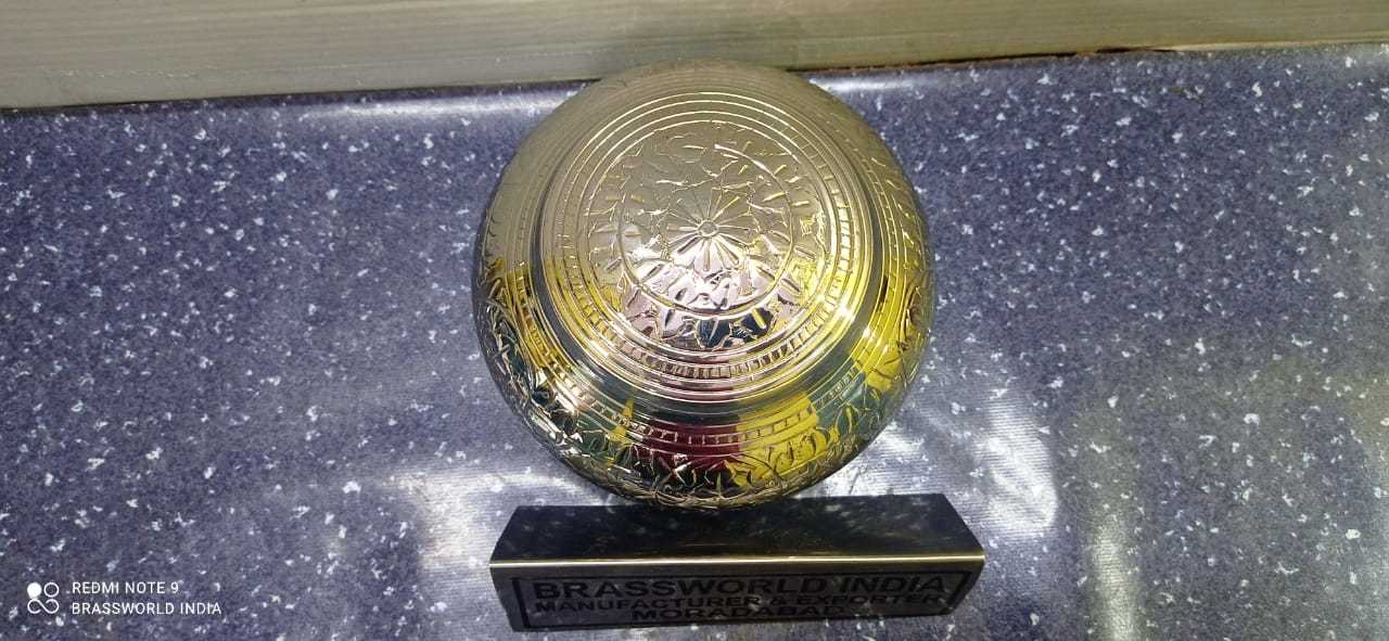 Brass Nickel Plated Full Engraved Brass Odyssey Cremation Urn