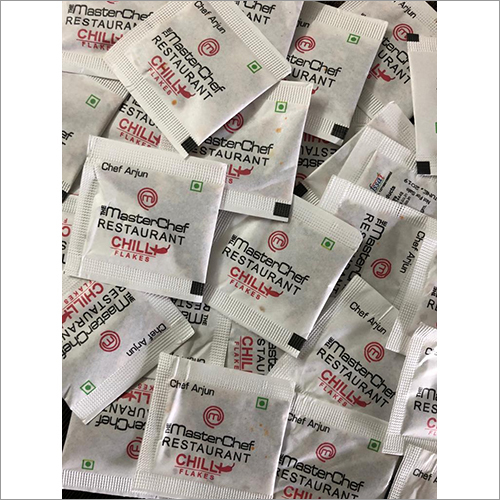 Red Customized Chilli Flakes Sachet For Restaurant
