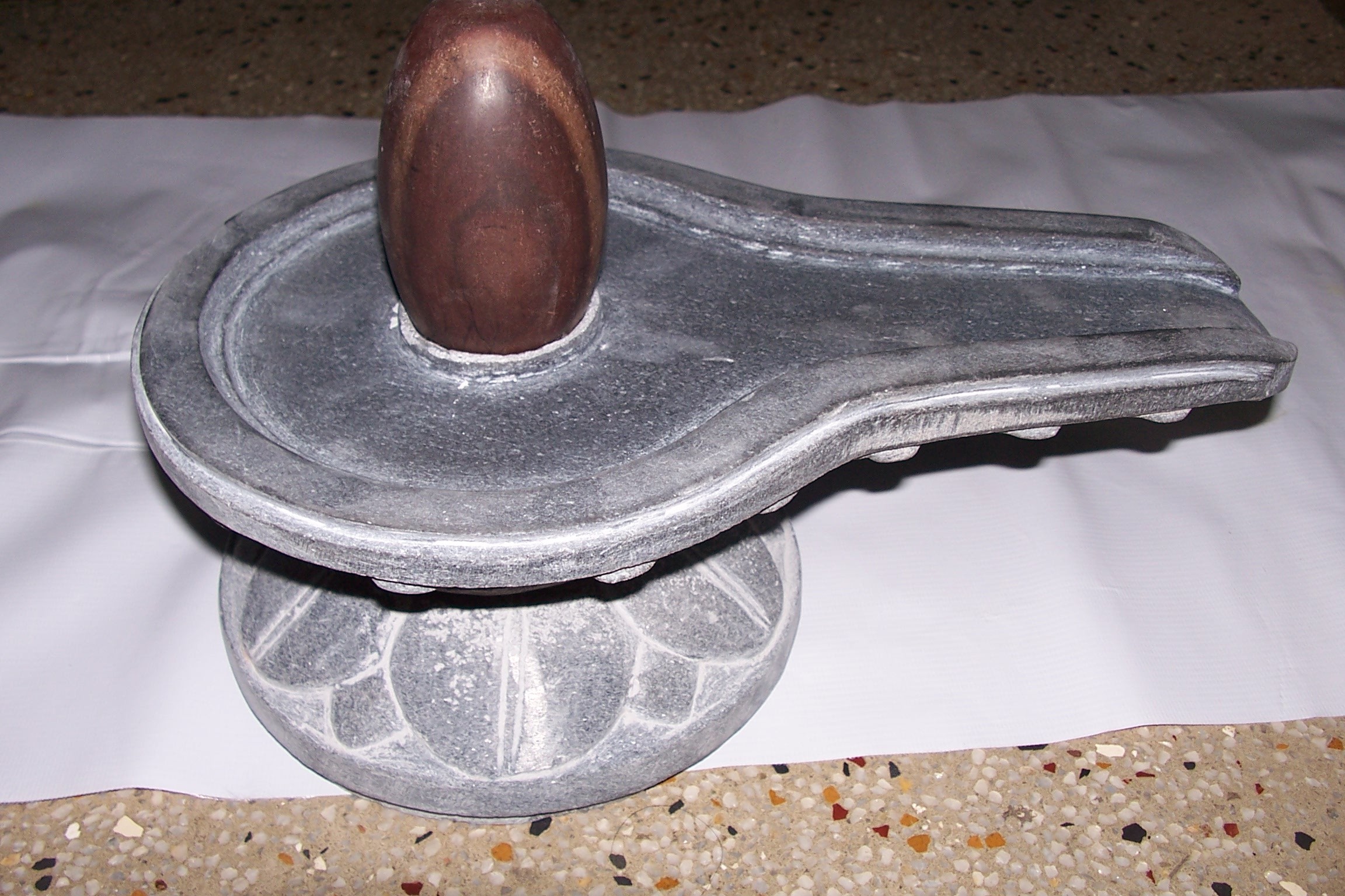 Washable Multicolor Marble Shivling Statue