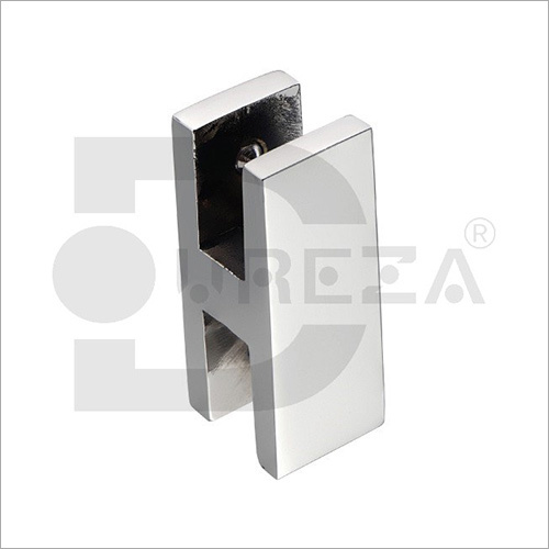 Glass To Track Connector - Stainless Steel, Chrome Plated Finish, Wall Mounted Design, ISO 9001:2015 Certified, Durable and Corrosion Resistant