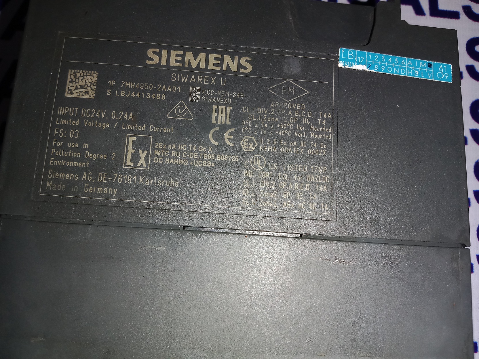 Siemens Weighing Module 7mh4950-0aa01