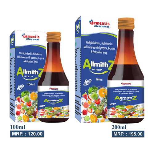 Liquid 200Ml Methylcobalamin Multivitamins Multiminerals With Lycopene L-Lysine And Antioxident Syrup
