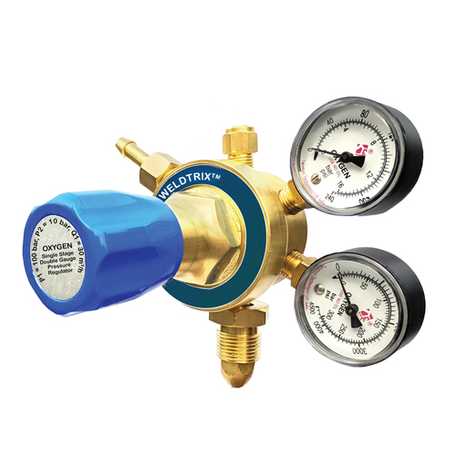 वेल्डट्रिक्स सिंगल स्टेज डबल मीटर हैवी ऑक्सीजन रेगुलेटर