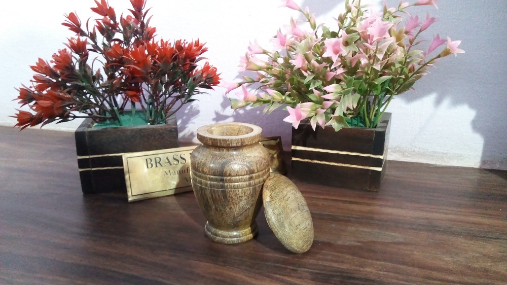 Wood Shining Keepsake Cremation Urn Funeral Supplies