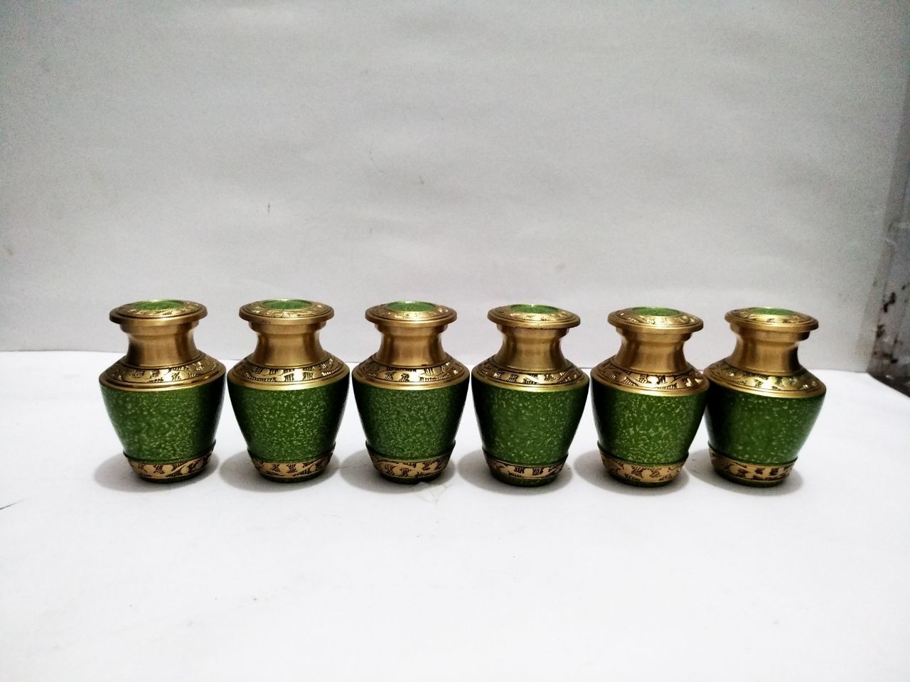 Black Brass Shining With Two Band Keepsake Funeral Urn Funeral Supplies