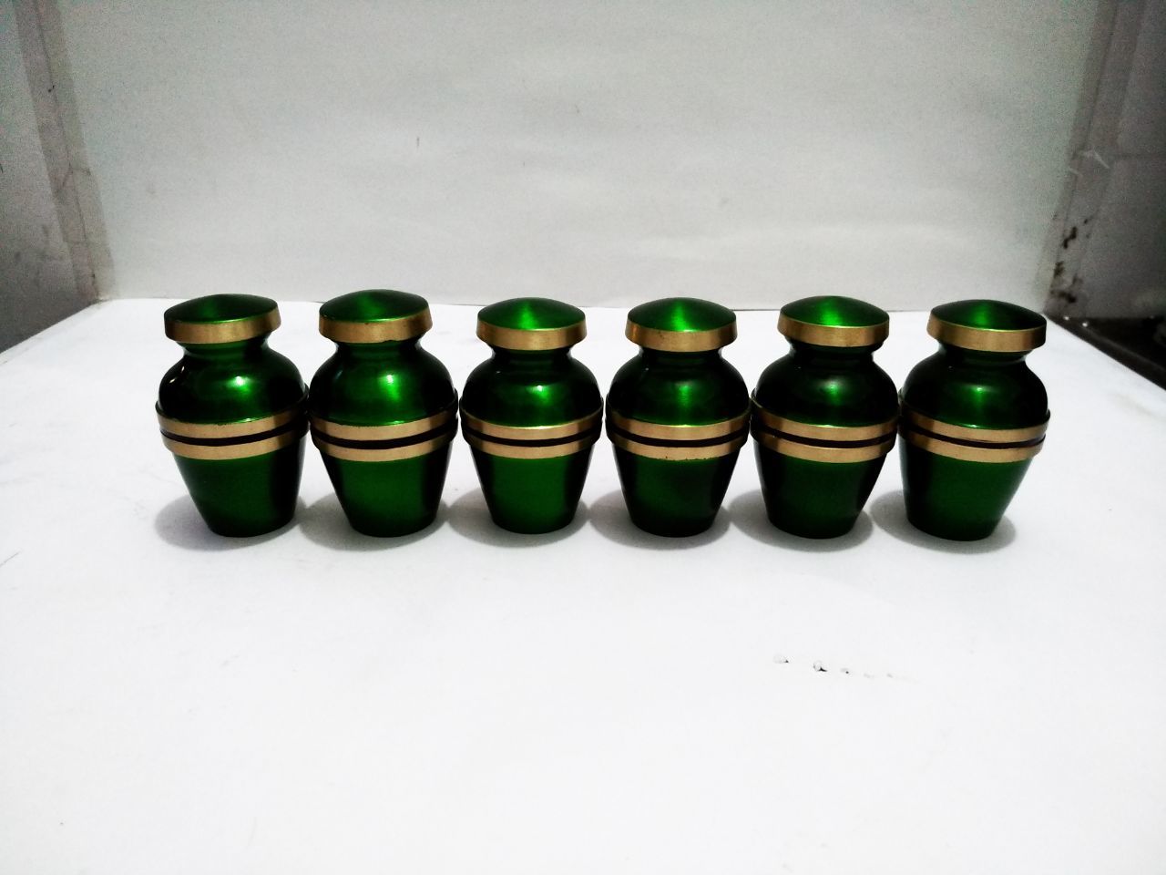 Black Brass Shining With Two Band Keepsake Funeral Urn Funeral Supplies