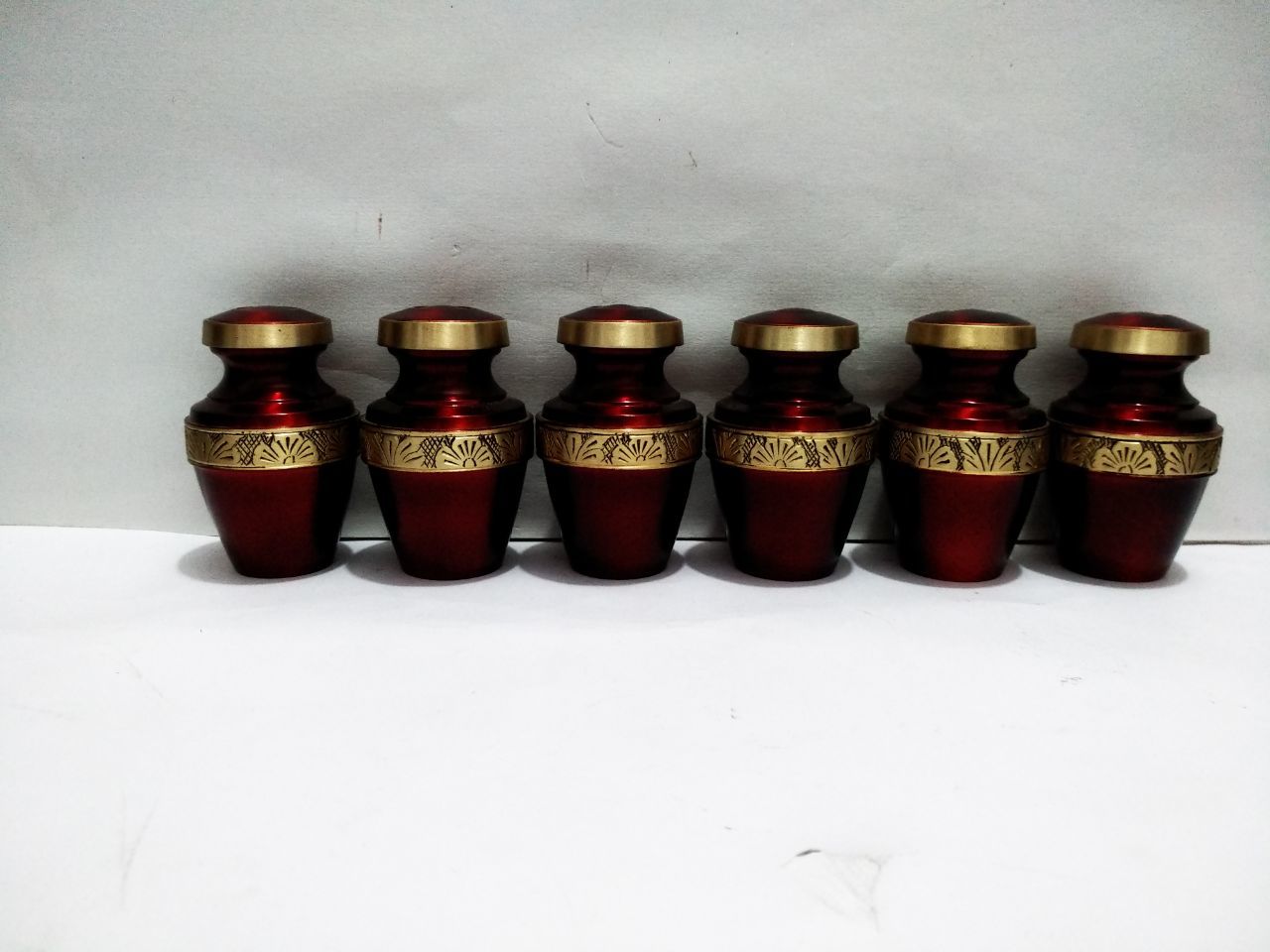 Black Brass Shining With Two Band Keepsake Funeral Urn Funeral Supplies