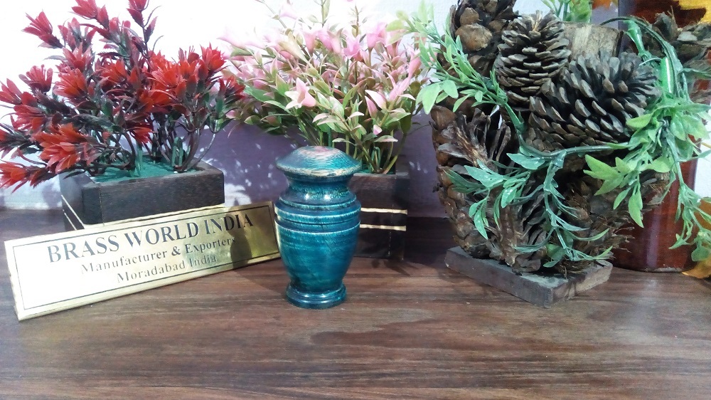 Brass Tear Drop Silver Keepsake Urn Funeral Supplies