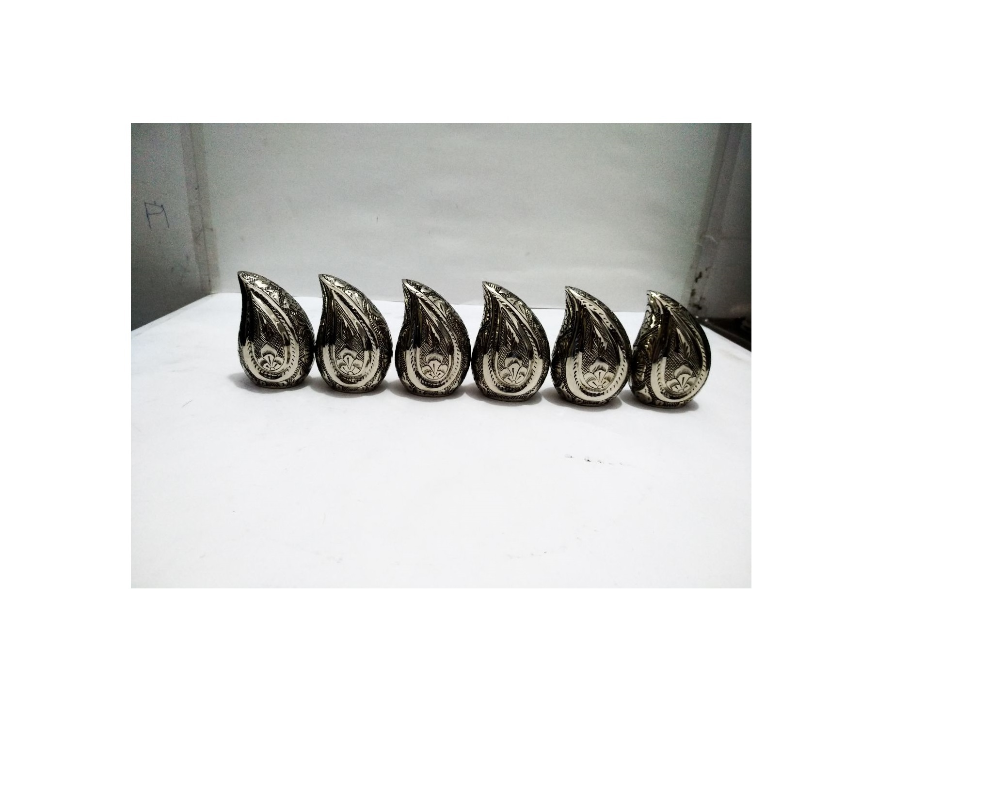 Brass Tear Drop Silver Keepsake Urn Funeral Supplies