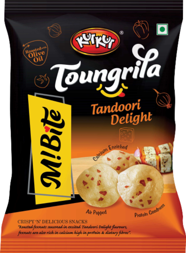 Roasted Makhana - Healthy & Tasty Fried Snack | 6 Months Shelf Life, Unique Packaging, Deliciously Crunchy