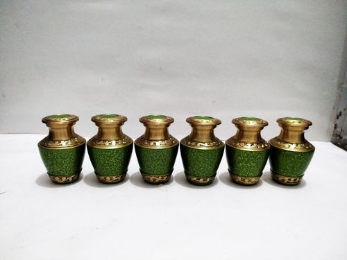 स्वर्ण उत्कीर्ण श्मशान कलश अंतिम संस्कार की आपूर्ति के साथ हरा कीपसेक