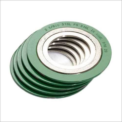 Spiral Wound Gasket - Rubber, 1/2" to 84" Size Range, Thickness 3.2 to 4.5 mm | Ideal for Industrial Pipe Fitting, Corrosion Resistant Coating