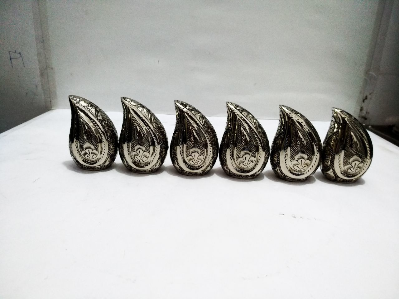 Brass Blue With Two Band Keepsake Urn Funeral Supplies