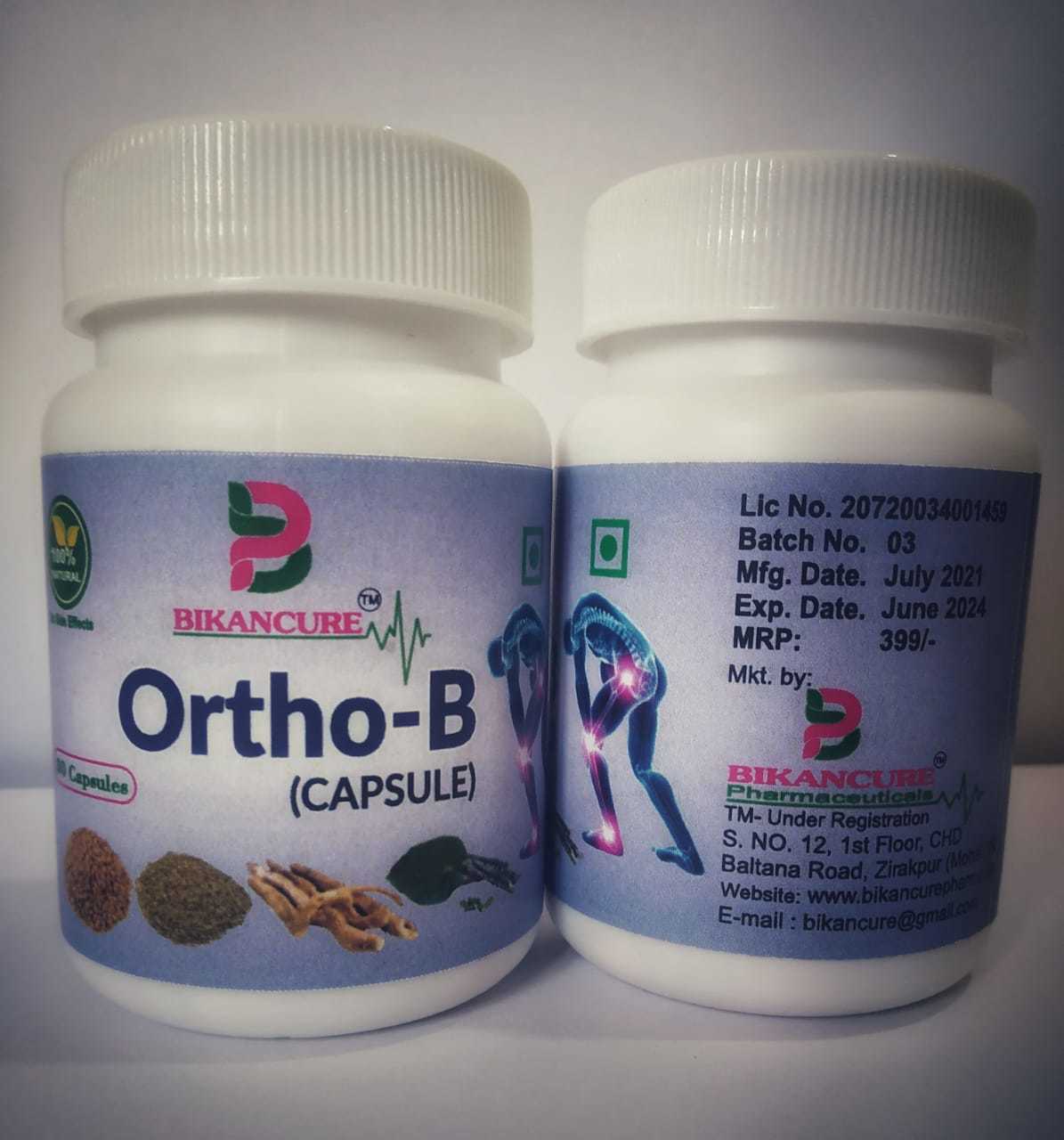 Ortho-b Cap - 20 Organic Capsules For Joint Health, Anti-inflammatory Benefits, Alleviates Arthritis & Muscular Pain, Supports Digestion