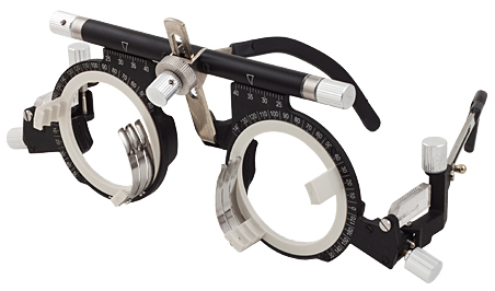 Lightweight Adjustable Trial Frame - Metal, 61g | PD Scale 48 to 80mm, 5 Lens Holders, 360° Nose Bridge Adjustment