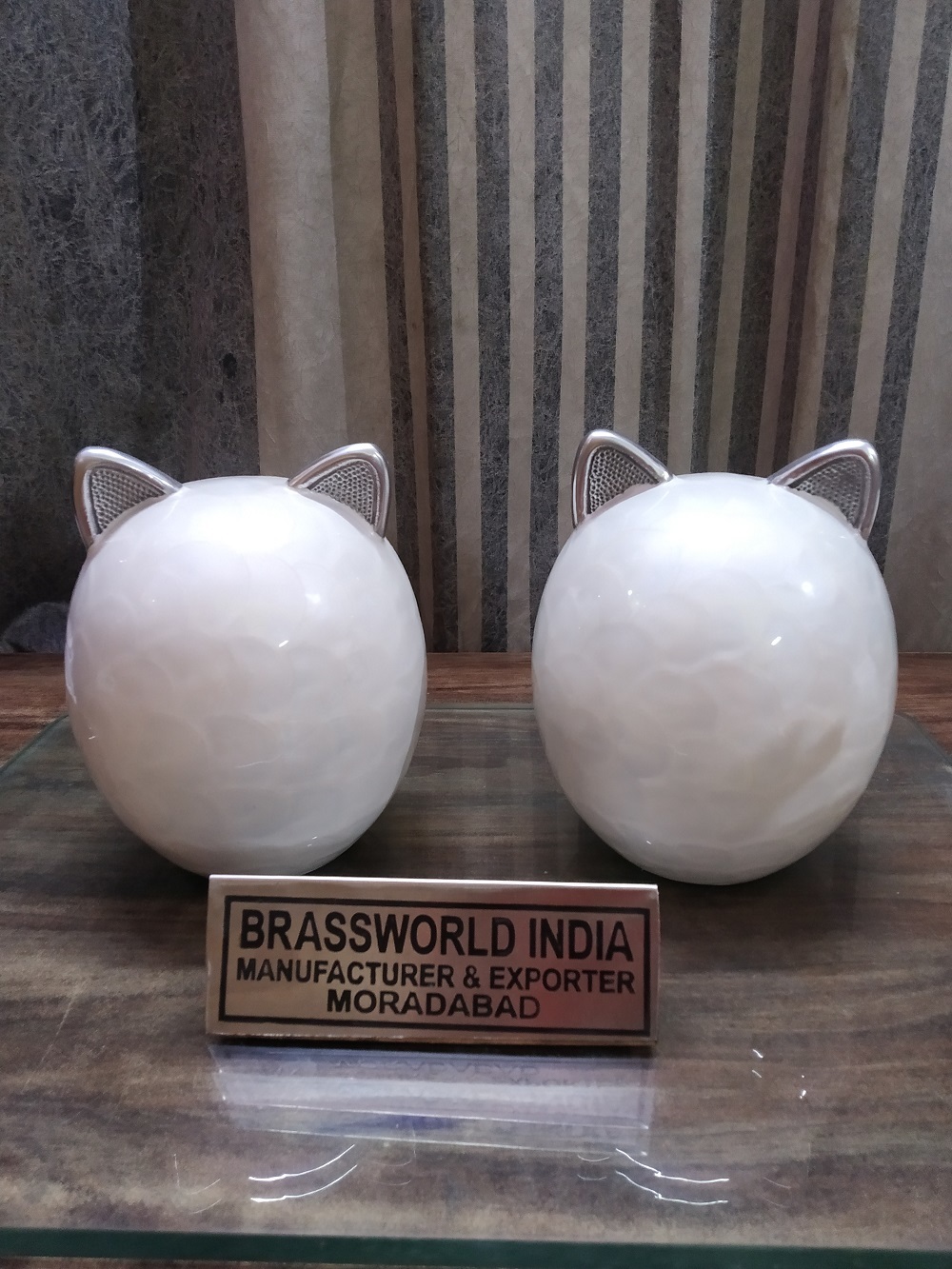 Brass Cat Face Cremation Urn Funeral Supplies