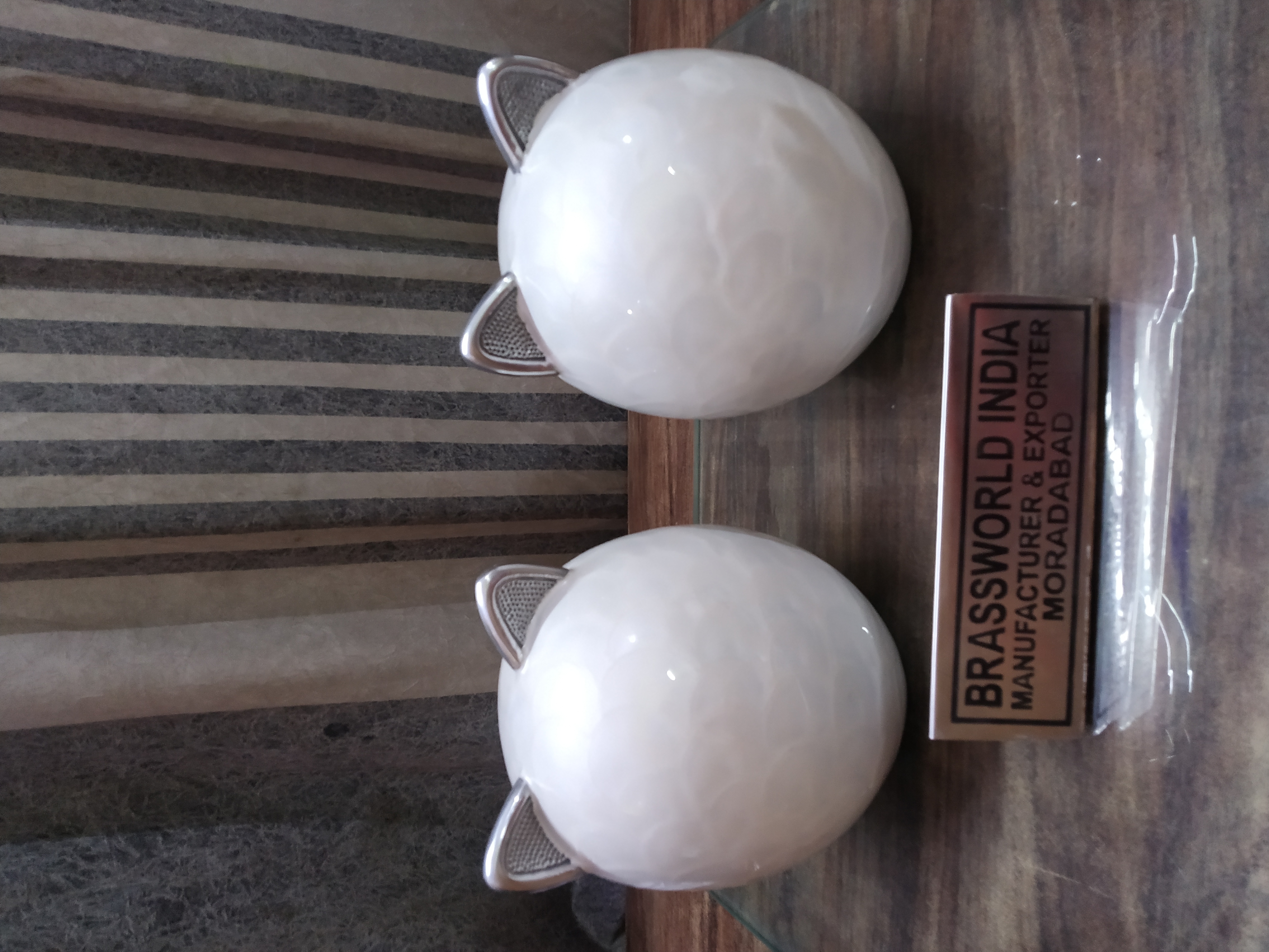 Brass Cat Face Cremation Urn Funeral Supplies